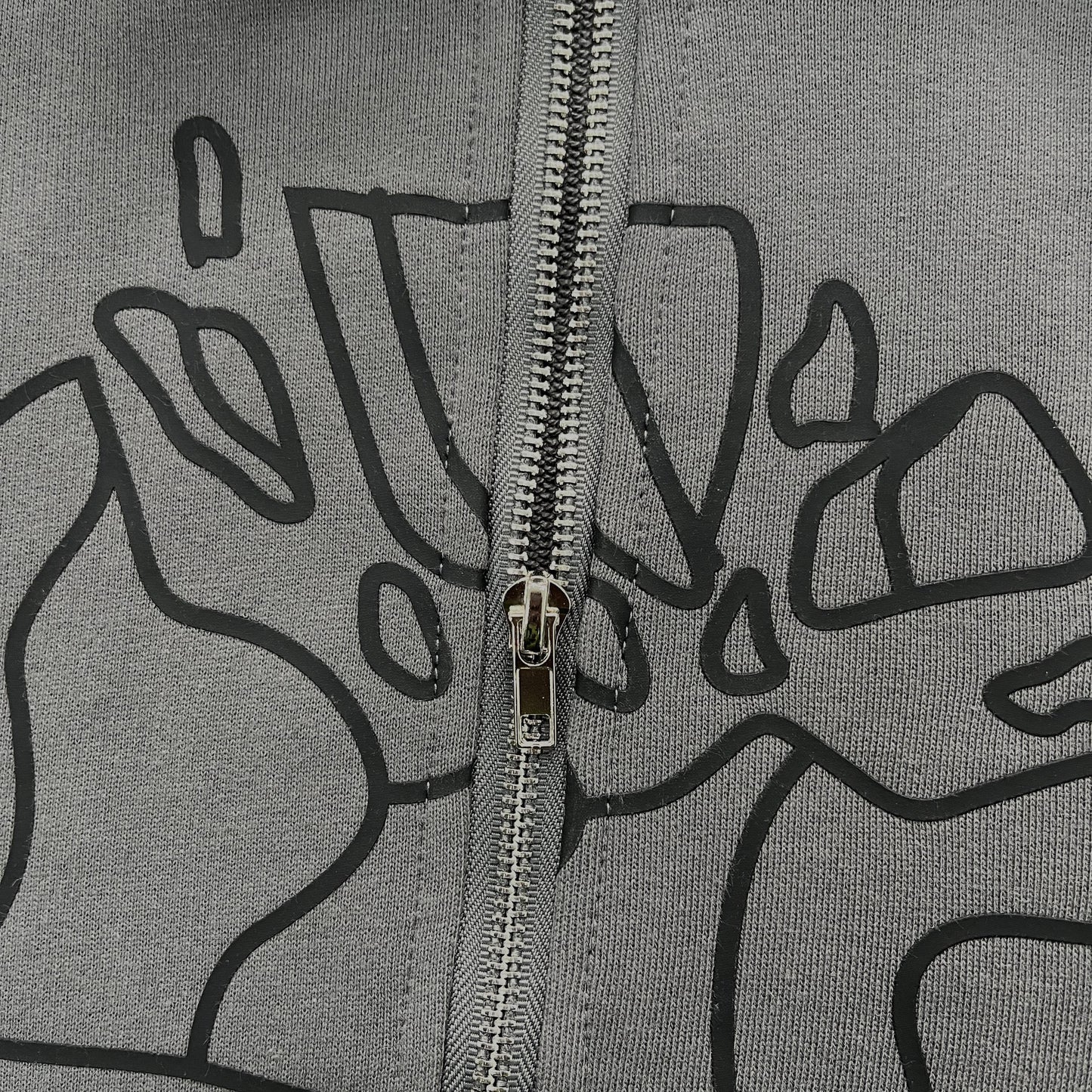 Broken Planet Going To Outer Space Zip Hoodie Grey