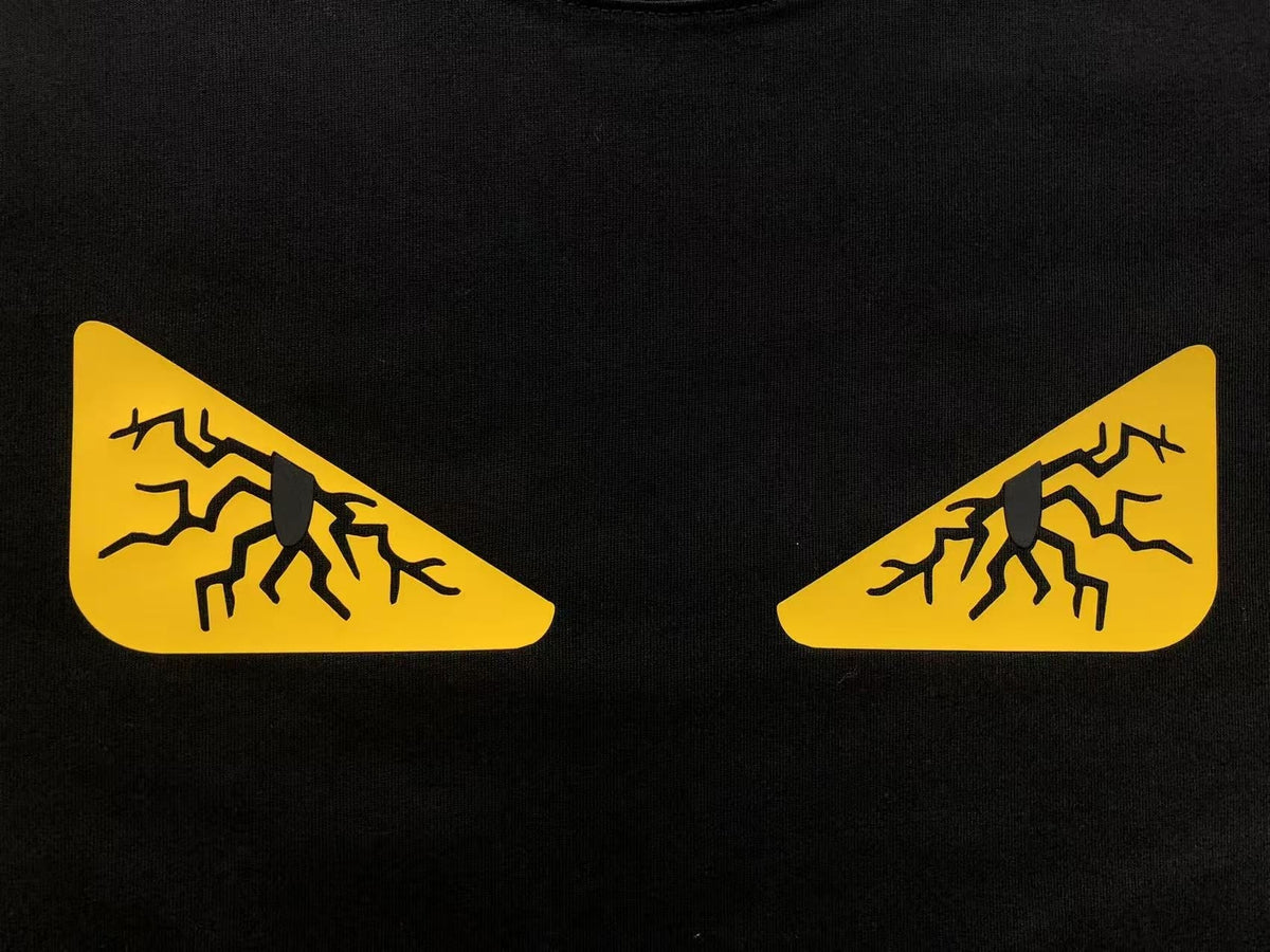 Fendi Lightning Monster Eyes Tee Black