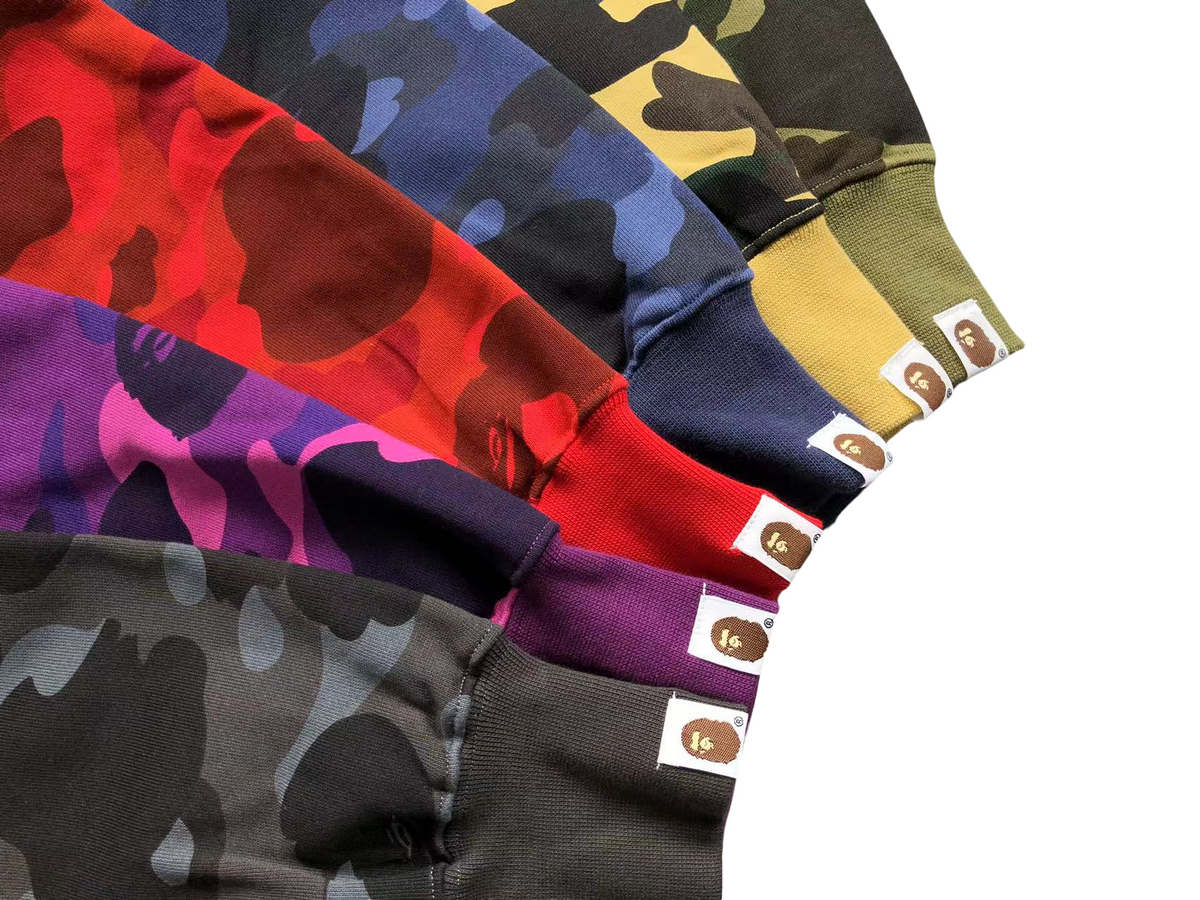 BAPE ABC Camo Shark Full Zip Hoodie Green Camo