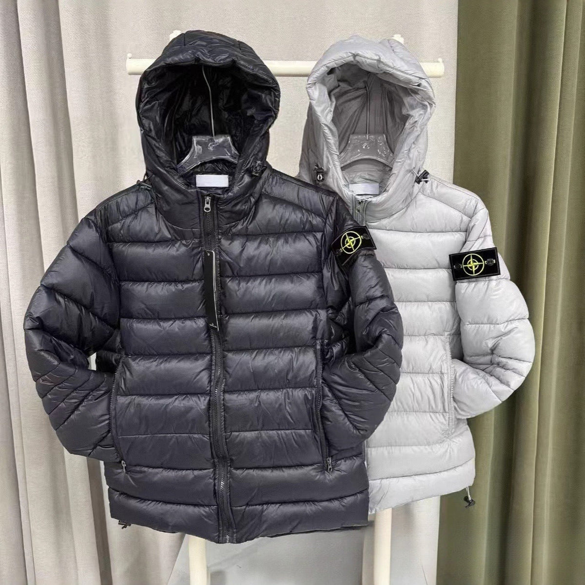 Stone Island Compass Down Jacket Black