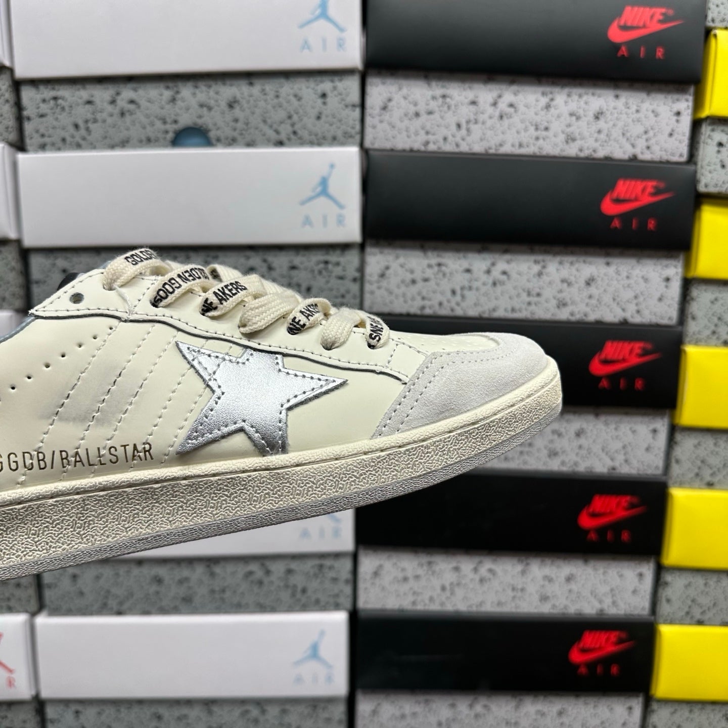 Golden Goose Ball Star Cream Light Blue