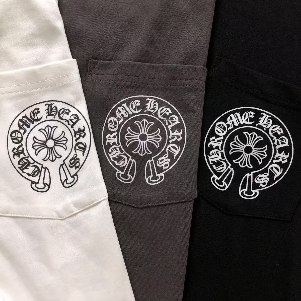 Chrome Hearts Horseshoe Cross Logo Longsleeve White
