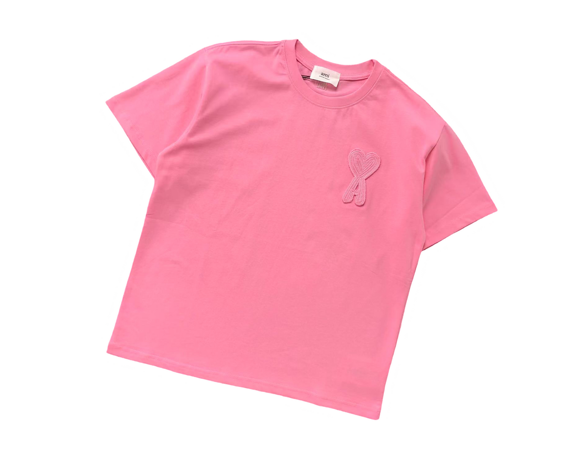 AMI Paris Maxi Heart Tee Pink