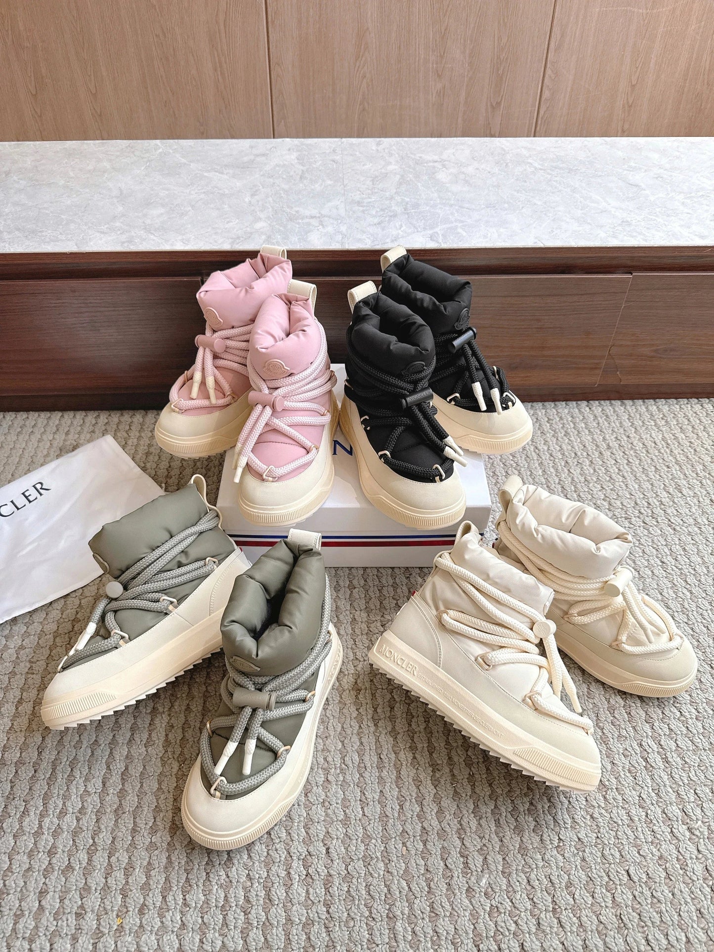 Moncler Altive Mid Snow Boots Pink