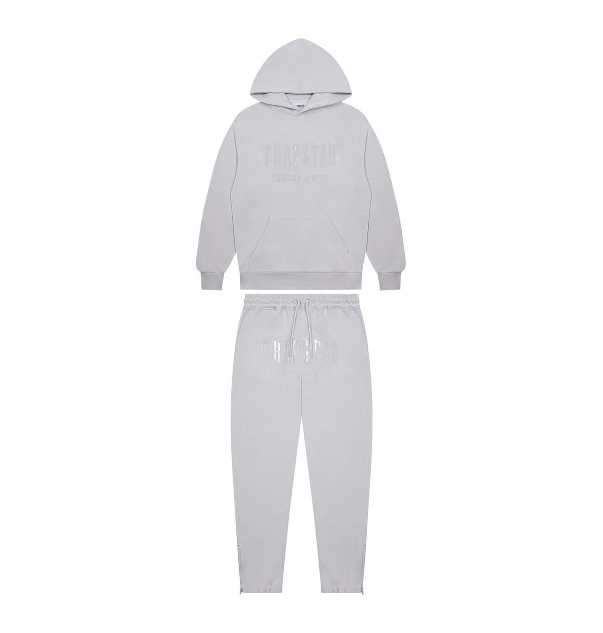 Trapstar Chenille Decoded Gel Hoodie Tracksuit Grey