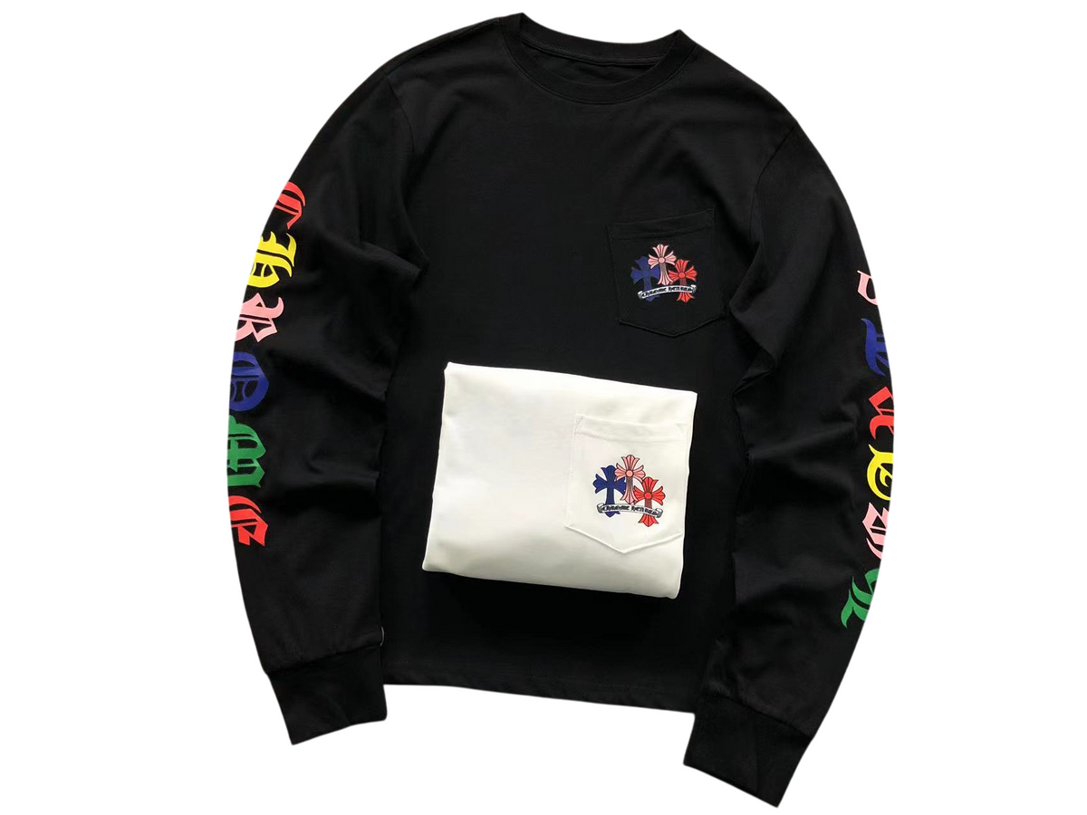 Chrome Hearts Multi Color Cross Cemetery Longsleeve Black