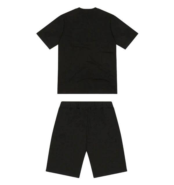 Trapstar Chenille Decoded Short Set Black Revolution