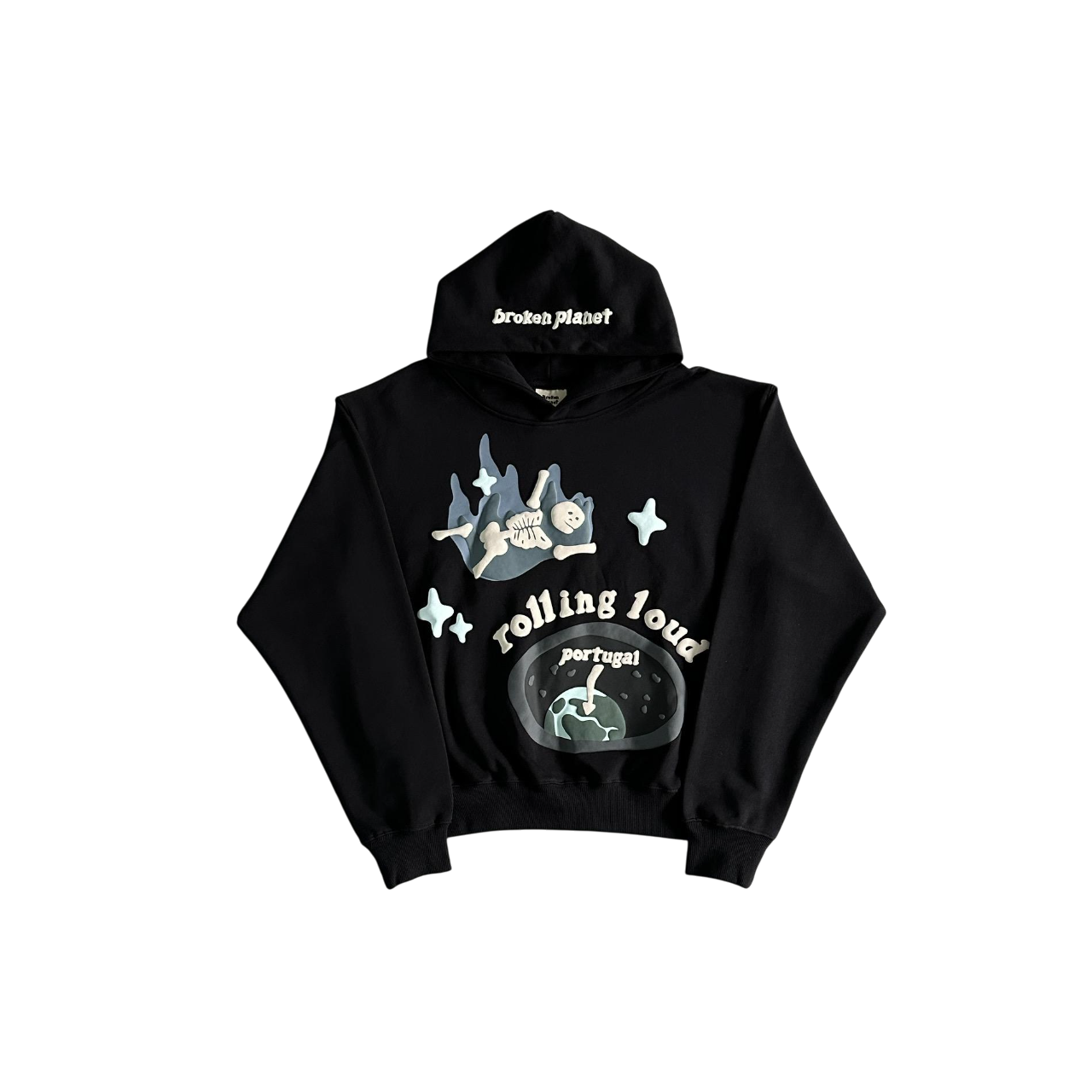 Broken Planet Rolling Lound Hoodie Black