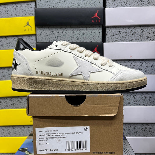 Golden Goose Ball Star White Cream Black