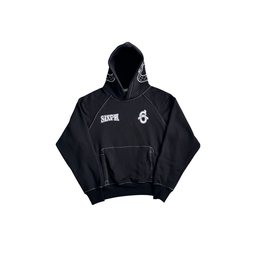 6PM Horseshoe Hoodie Black