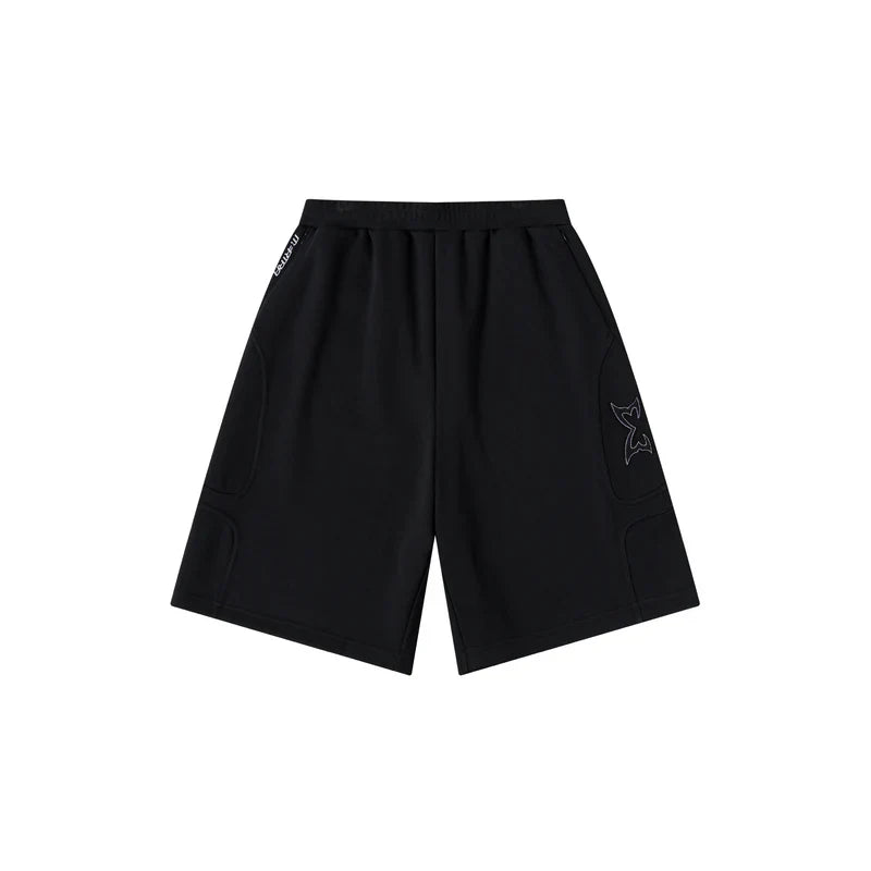 MERTRA Split Panel Shorts Black