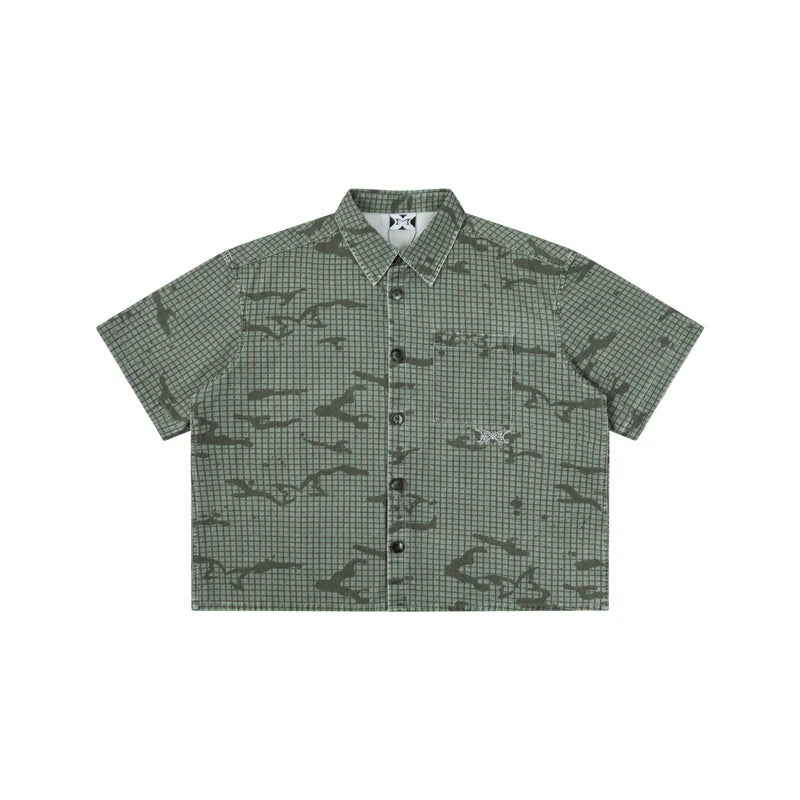 MERTRA Grid Camo Shirt Green