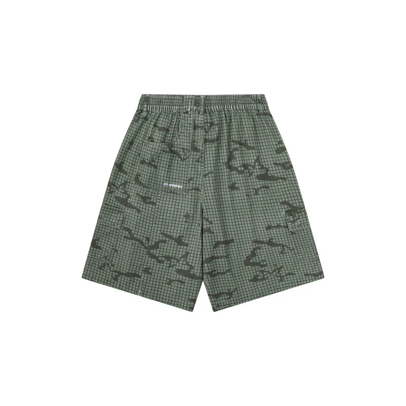 MERTRA Grid Camo Shorts Green