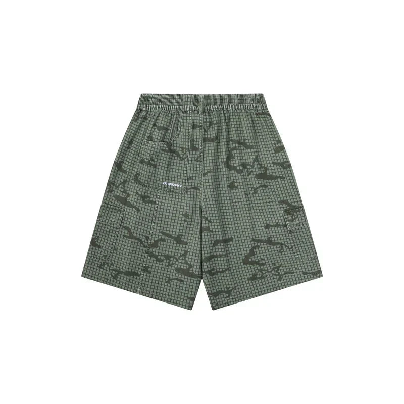 MERTRA Grid Camo Shorts Green