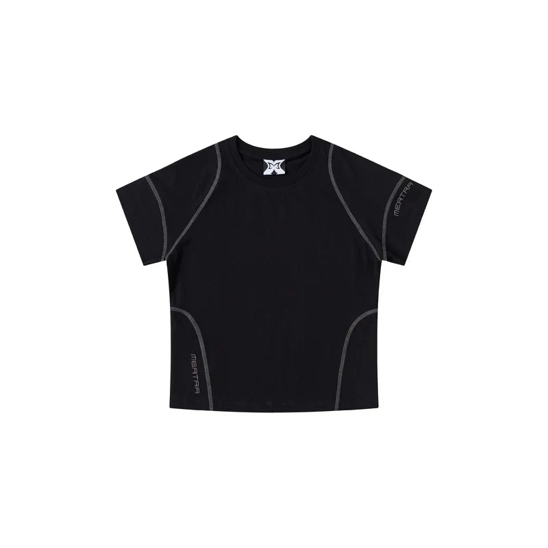 MERTRA Vein Baby Tee Black