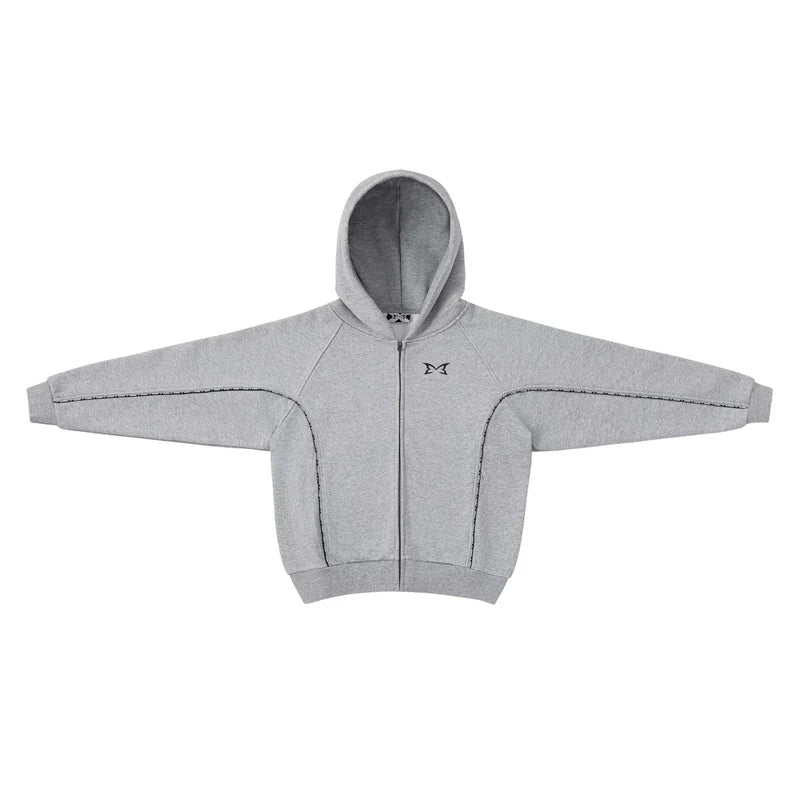 MERTRA Piping Zip Hoodie Grey