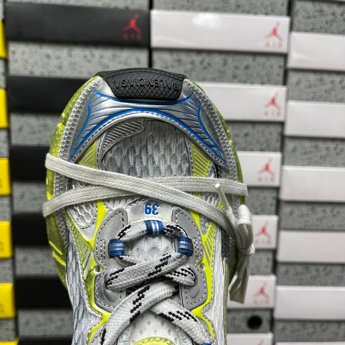 Balenciaga 3XL Grey Yellow Blue