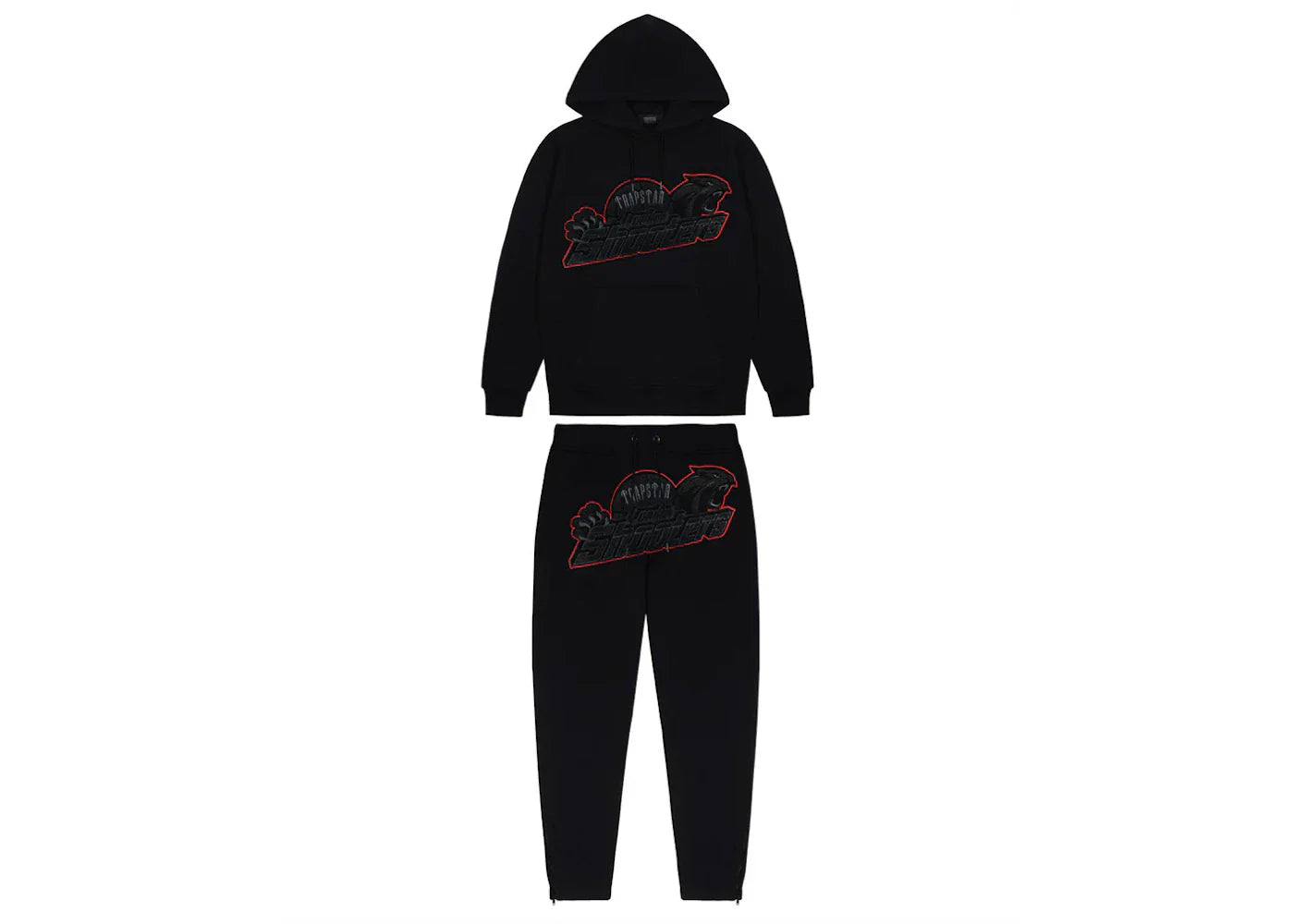 Trapstar Shooters Hoodie 2.0 Tracksuit Black/Red