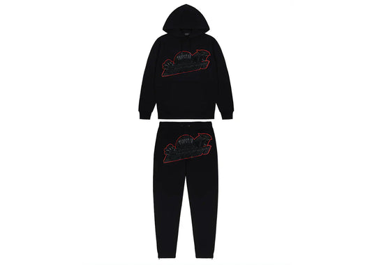Trapstar Shooters Hoodie 2.0 Tracksuit Black/Red
