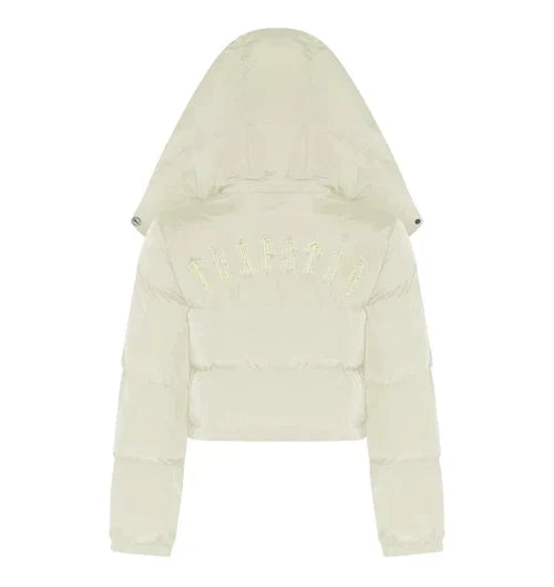 Trapstar Women's Irongate Detachable Hooded Puffer Jacket Cream